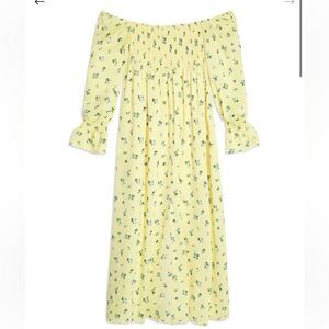 WeWoreWhat / On/Off Shoulder Watercolor Ditsy Smocked Dress